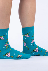 Sock It To Me Women Crew: Ballet Frogs