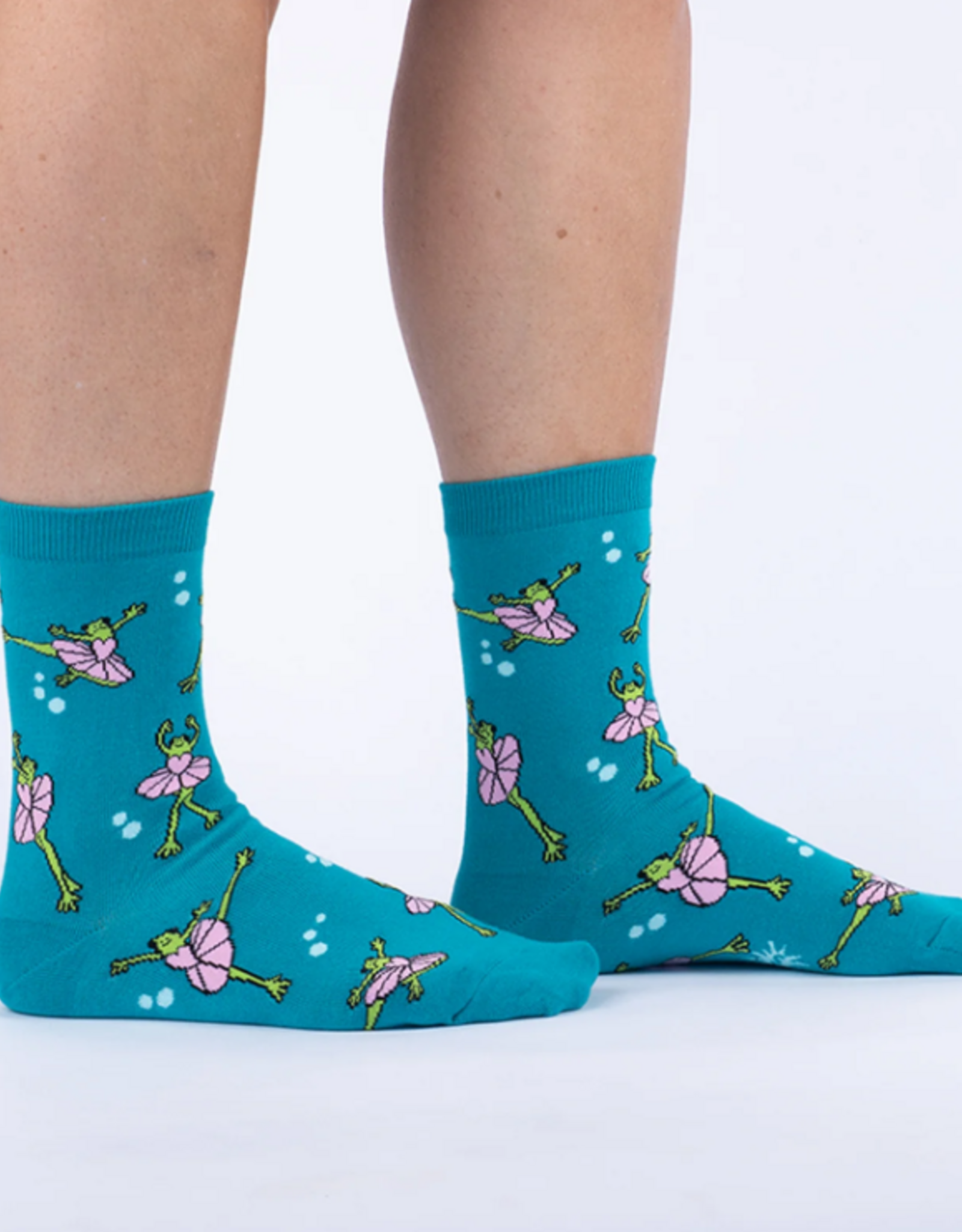 Sock It To Me Women Crew: Ballet Frogs
