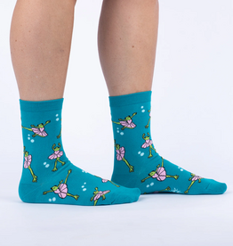 Sock It To Me Women Crew Ballet Frogs