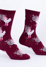 Sock It To Me Women Crew-  Disco Chicken