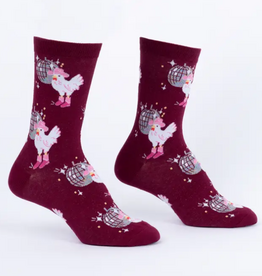 Sock It To Me Women Crew-  Disco Chicken