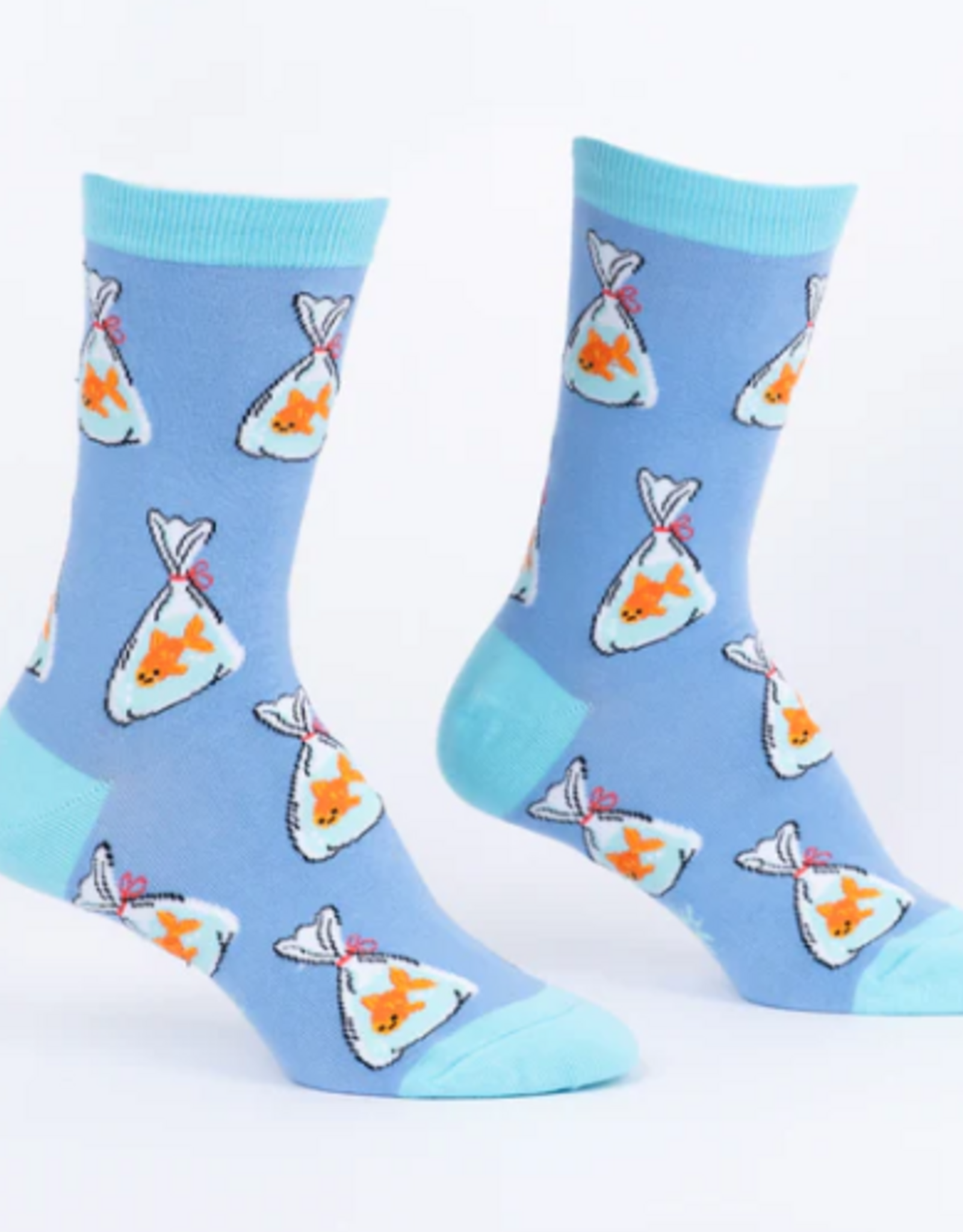 Sock It To Me Women Crew: Gold Fish
