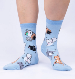Sock It To Me Women's Crew Purr-scription For Happiness