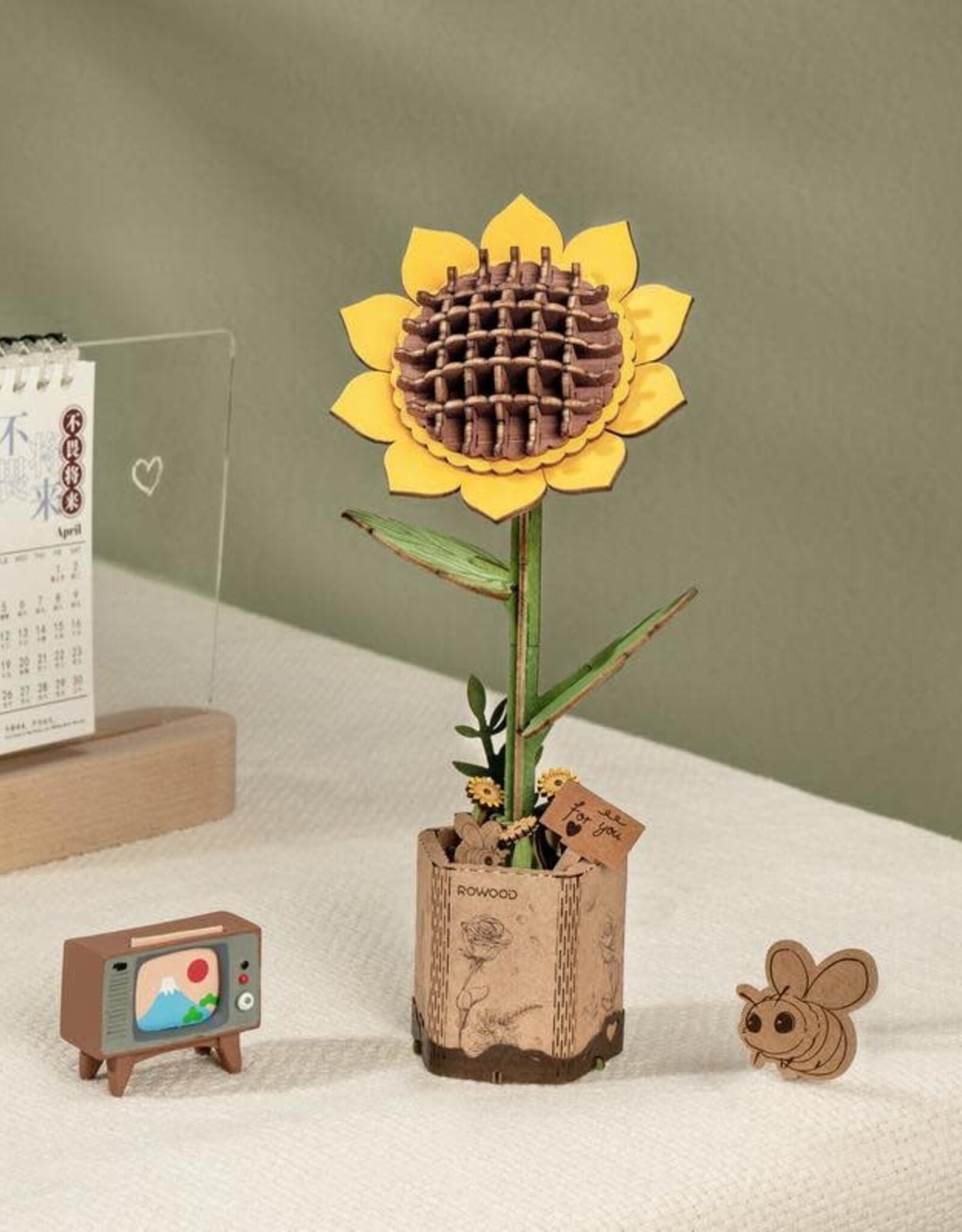 Rolife Wooden Bloom Craft - Sunflower