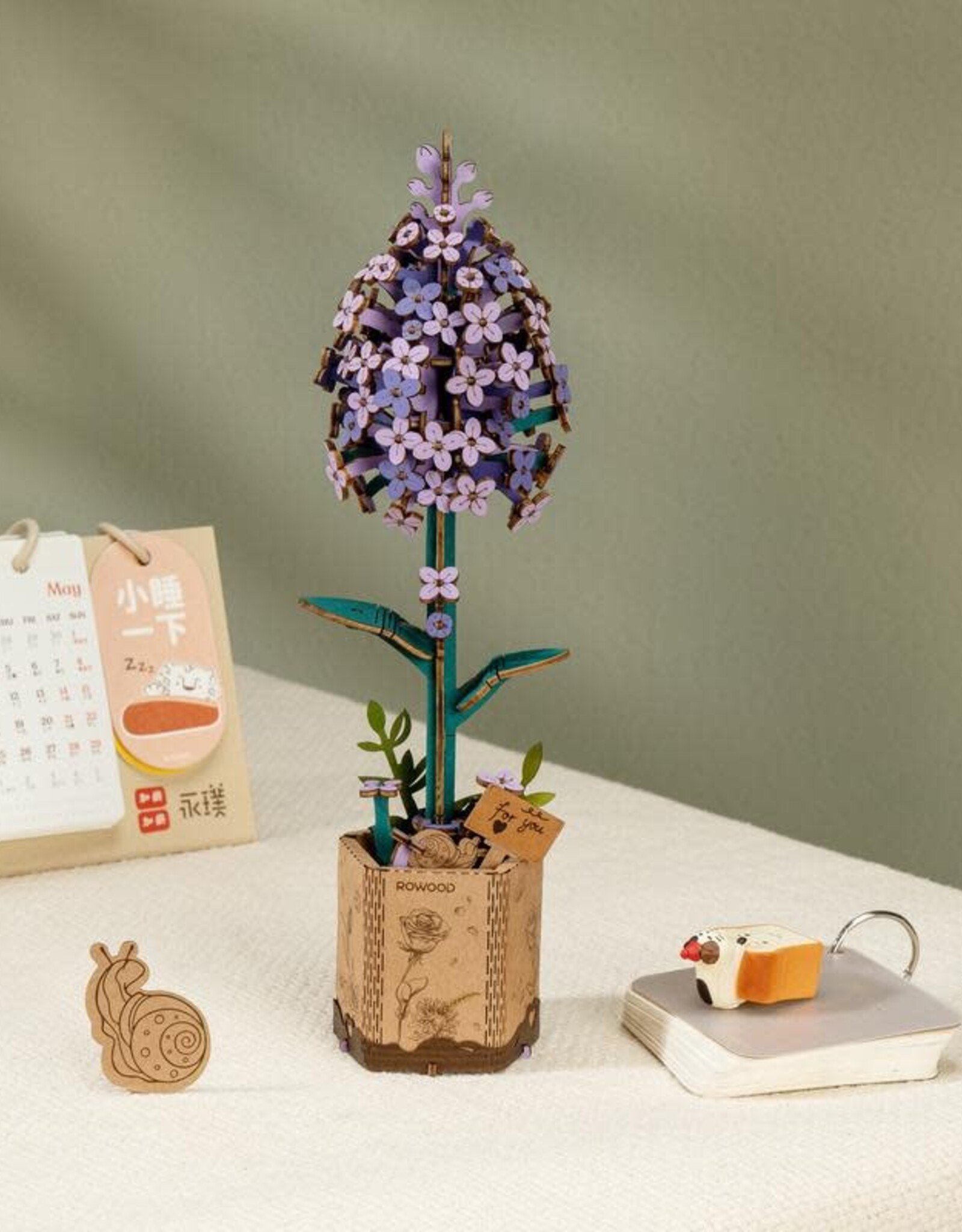 Rolife Wooden Bloom Craft - Lilac