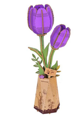 Rolife Wooden Bloom Craft - Purple Tulip