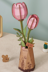 Rolife Wooden Bloom Craft - Pink Tulip