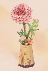 Rolife Wooden Bloom Craft - Pink Dahlia