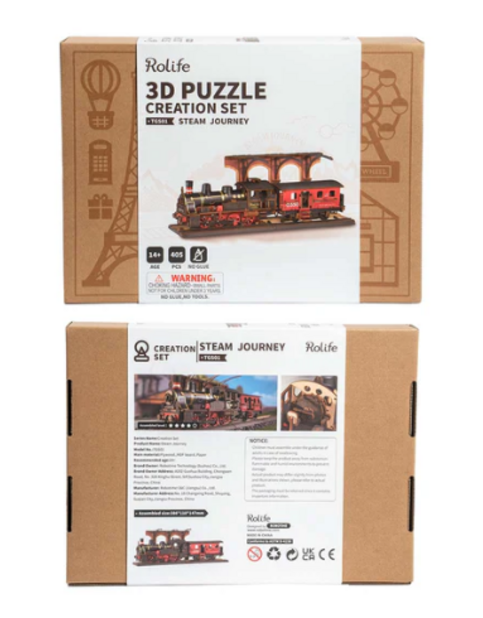 Rolife 3D Wooden Model - Steam Journey