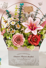 Rolife Wooden Bloom Craft - Flower Basket