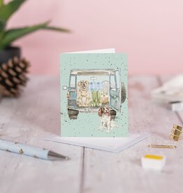 Wrendale Design Cards-Paws for a Picnic Gift Card Enclosure