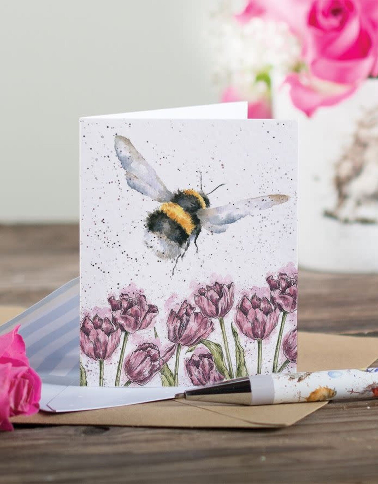 Wrendale Design Cards-Flight of the Bumblebee Gift Enclosure