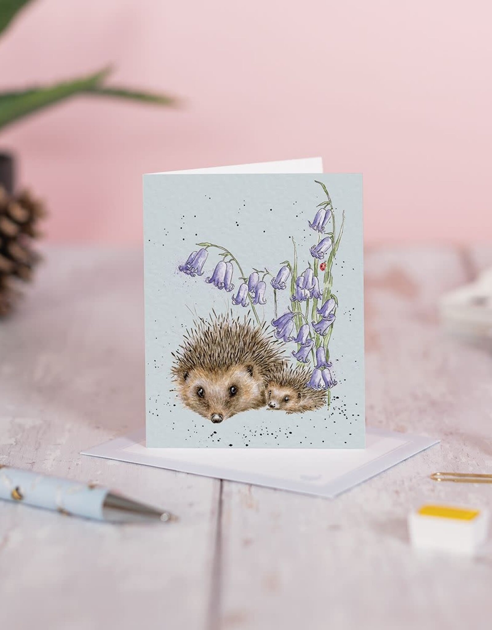 Wrendale Design Cards-Love and Hedgehugs Gift Card Enclosure