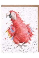Wrendale Design Cards-Parrot on Parade Single Card