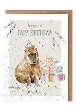 Wrendale Design Card - Birthday 'The HappyBara' Capybara Single Card