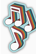 Stickers NW RAINBOW MUSIC NOTES STICKER