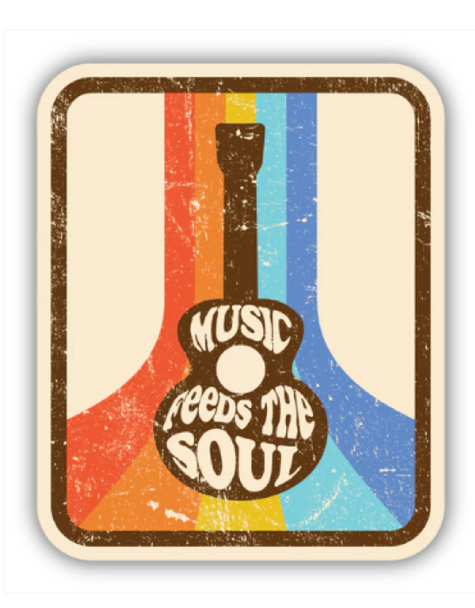Stickers NW MUSIC FEEDS THE SOUL GUITAR STICKER