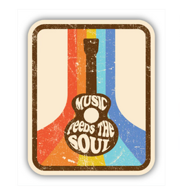 Stickers NW MUSIC FEEDS THE SOUL GUITAR STICKER