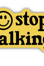 Stickers NW STOP TALKING SMILEY FACE STICKER