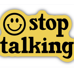 Stickers NW STOP TALKING SMILEY FACE STICKER