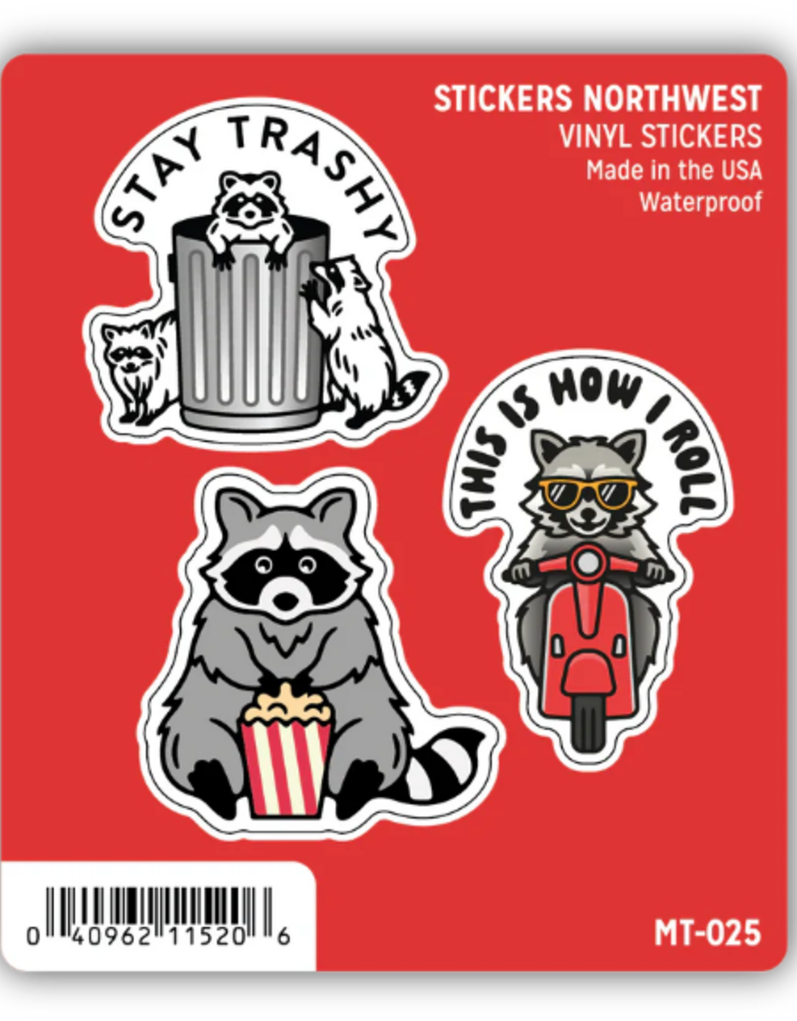 Stickers NW RACCOON MINI STICKER TRIO