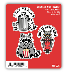 Stickers NW RACCOON MINI STICKER TRIO