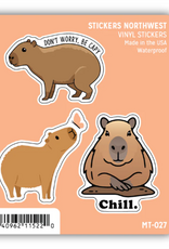 Stickers NW CAPYBARA MINI STICKER TRIO
