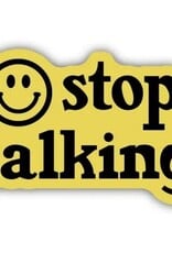 Stickers NW STOP TALKING SMILEY FACE STICKER