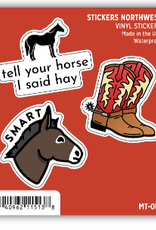 Stickers NW SNARKY COWBOY MINI STICKER TRIO