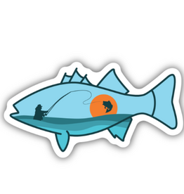 Stickers NW BASS FISHERMAN STICKER