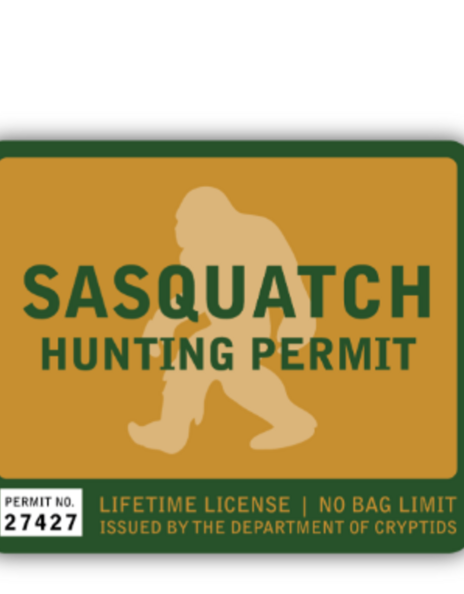 Stickers NW SASQUATCH HUNTING PERMIT STICKER