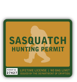 Stickers NW SASQUATCH HUNTING PERMIT STICKER