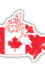 Stickers NW CANADA MAP AND FLAG STICKER
