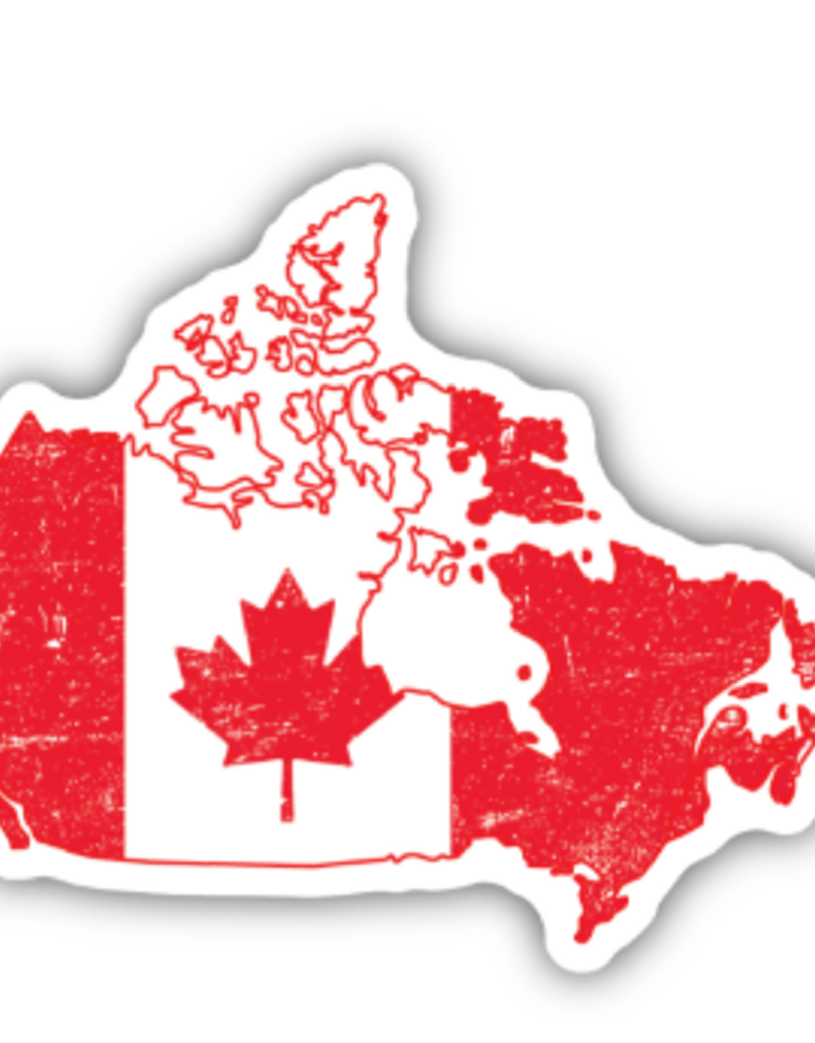 Stickers NW CANADA MAP AND FLAG STICKER