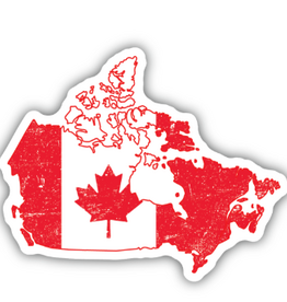 Stickers NW CANADA MAP AND FLAG STICKER