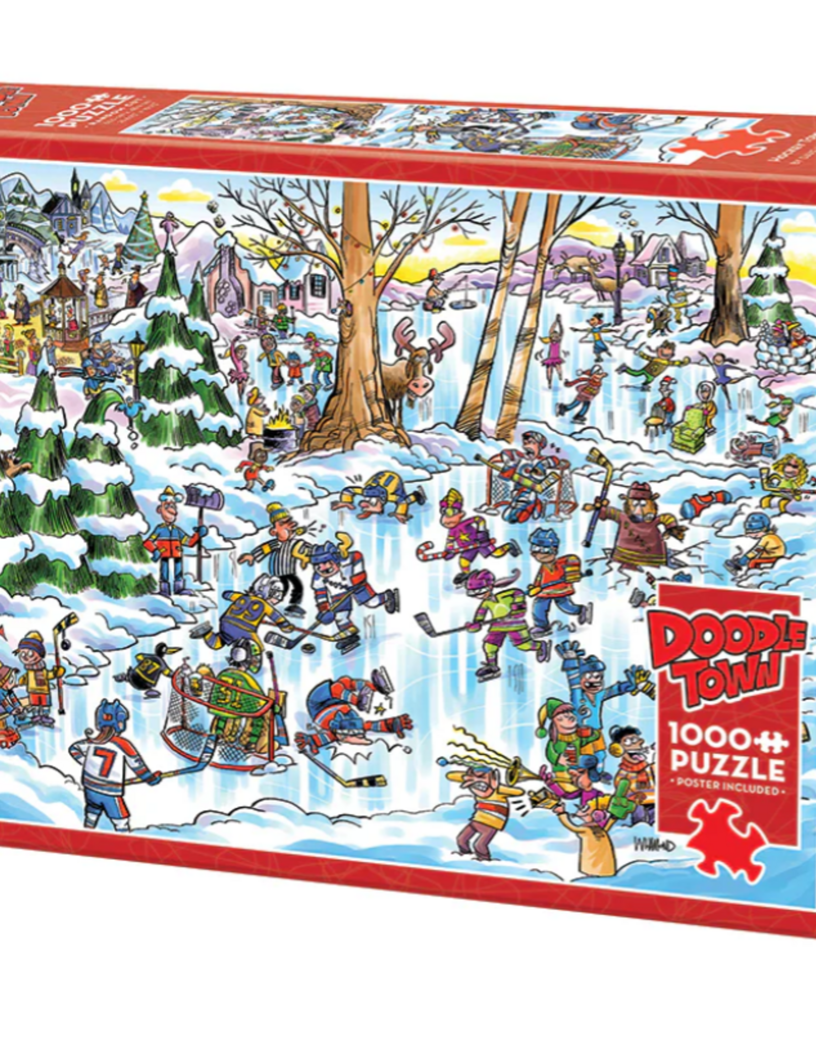 Cobble Hill DoodleTown - Hockey Town 1000pc