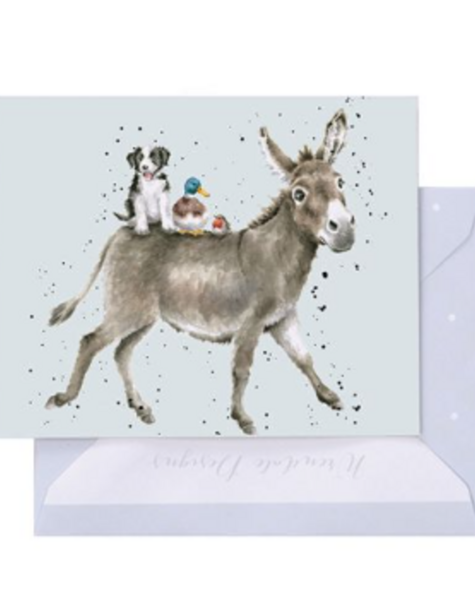 Wrendale Design Cards-The Donkey Ride Gift Card Enclosure