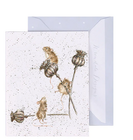 Wrendale Design Cards-Country Mice Gift Card Enclosure