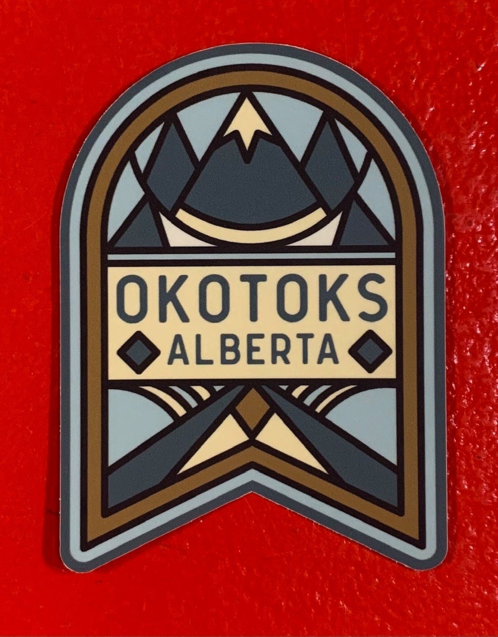 Stickers NW Okotoks, Alberta 0299 MOSAIC MOUNTAIN STICKER