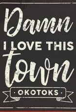 Stickers NW Okotoks DAMN I LOVE THIS TOWN STICKER