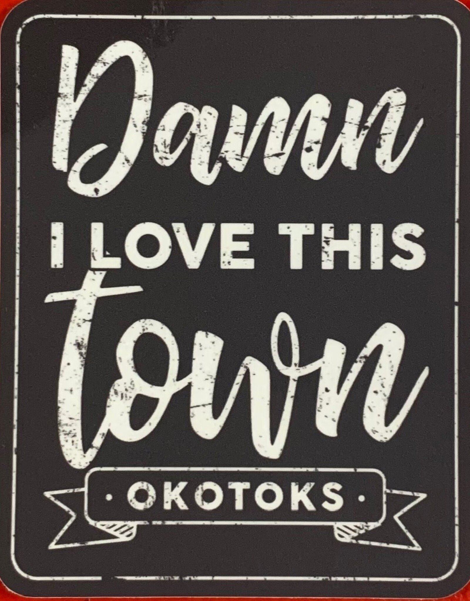 Stickers NW Okotoks DAMN I LOVE THIS TOWN STICKER