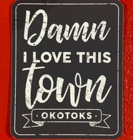 Stickers NW Okotoks DAMN I LOVE THIS TOWN STICKER
