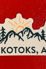 Stickers NW Okotoks, AB 0308 SUN OVER MOUNTAINS STICKER