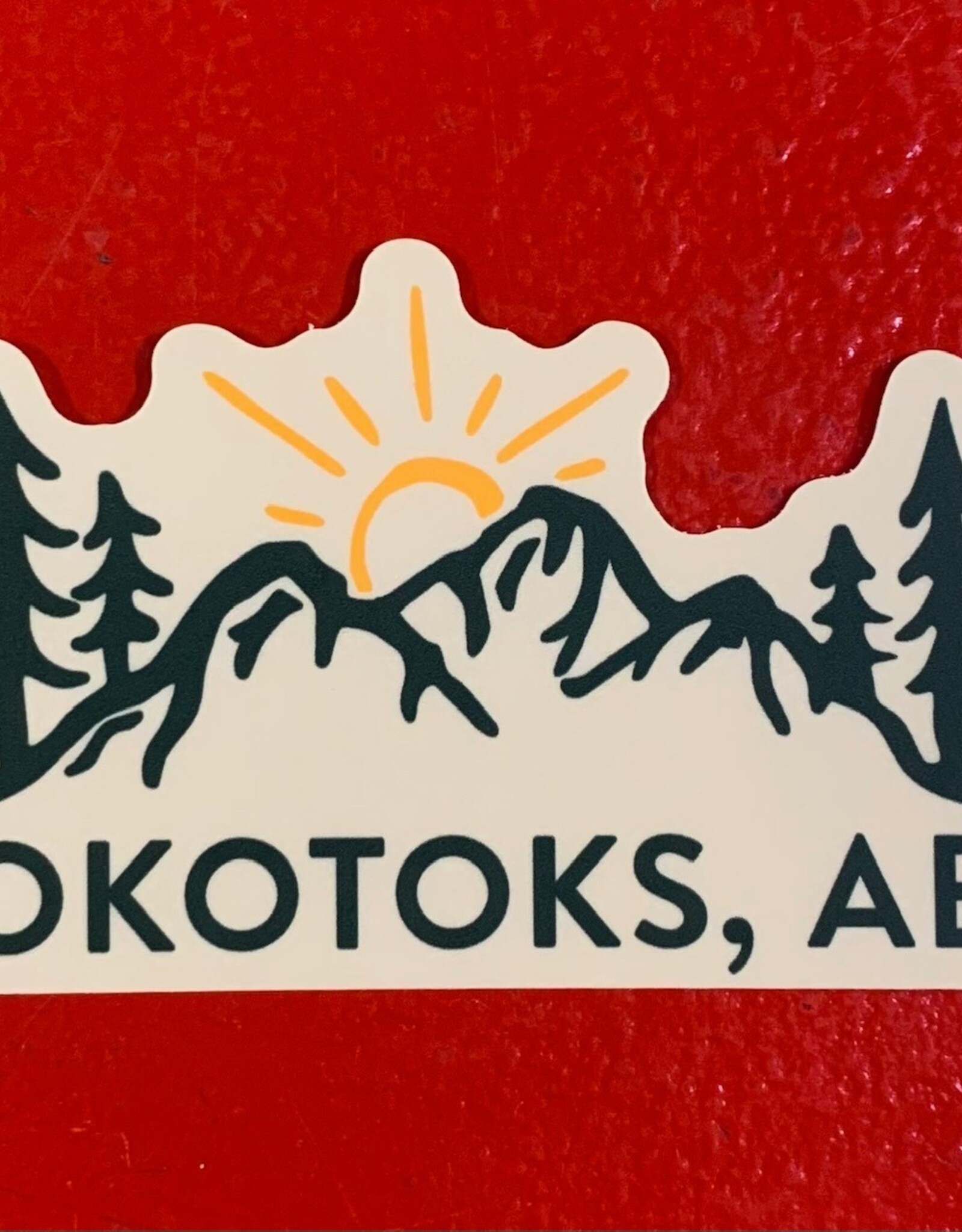 Stickers NW Okotoks, AB 0308 SUN OVER MOUNTAINS STICKER
