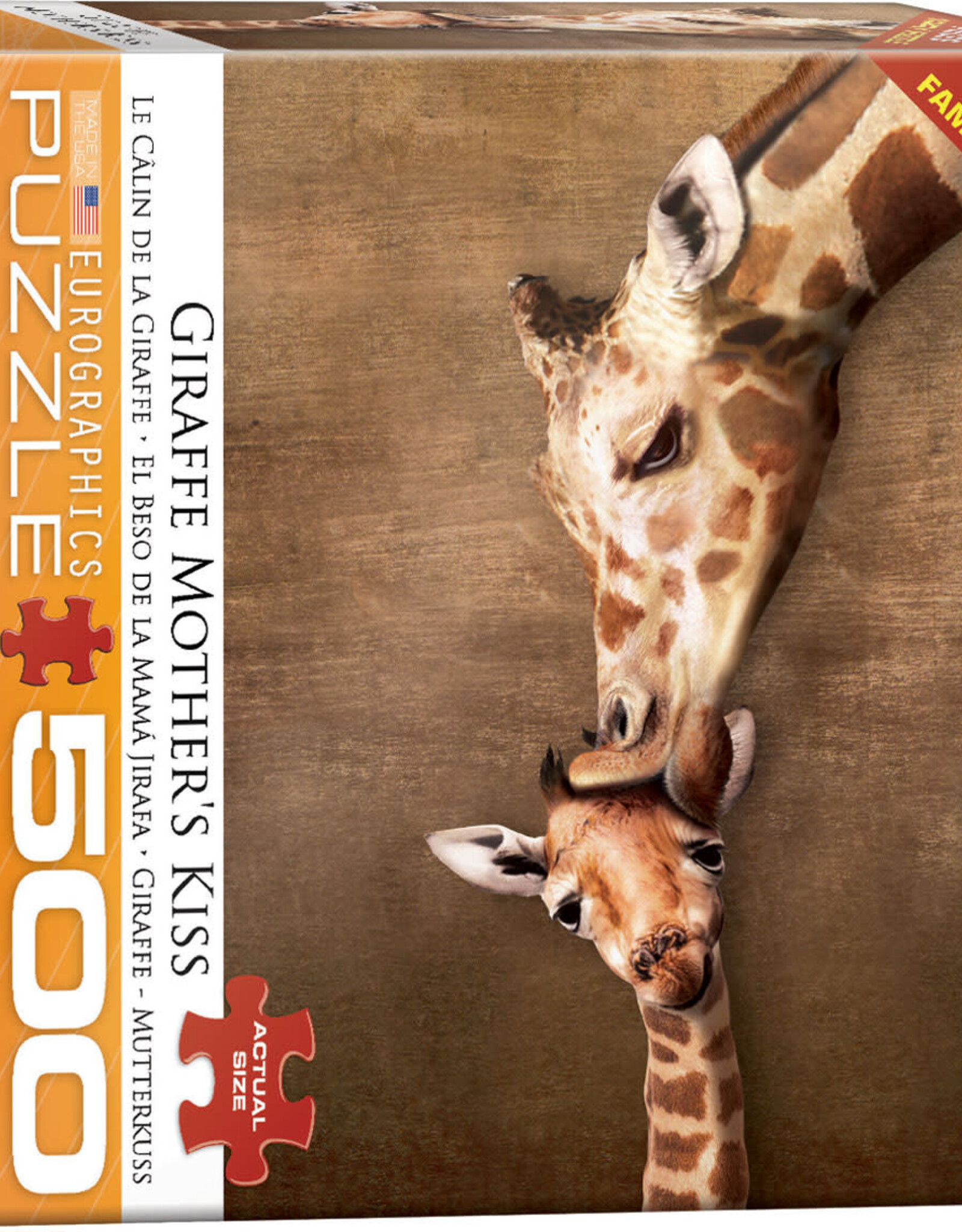 Eurographics Giraffe Mother's Kiss 500pc