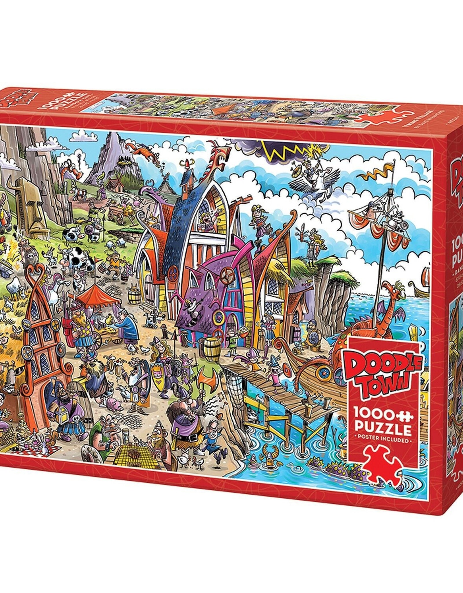 Cobble Hill DoodleTown - Viking Village 1000pc