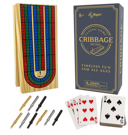 Regal Games LLC Regal 3 Player Cribbage Board (w cards)