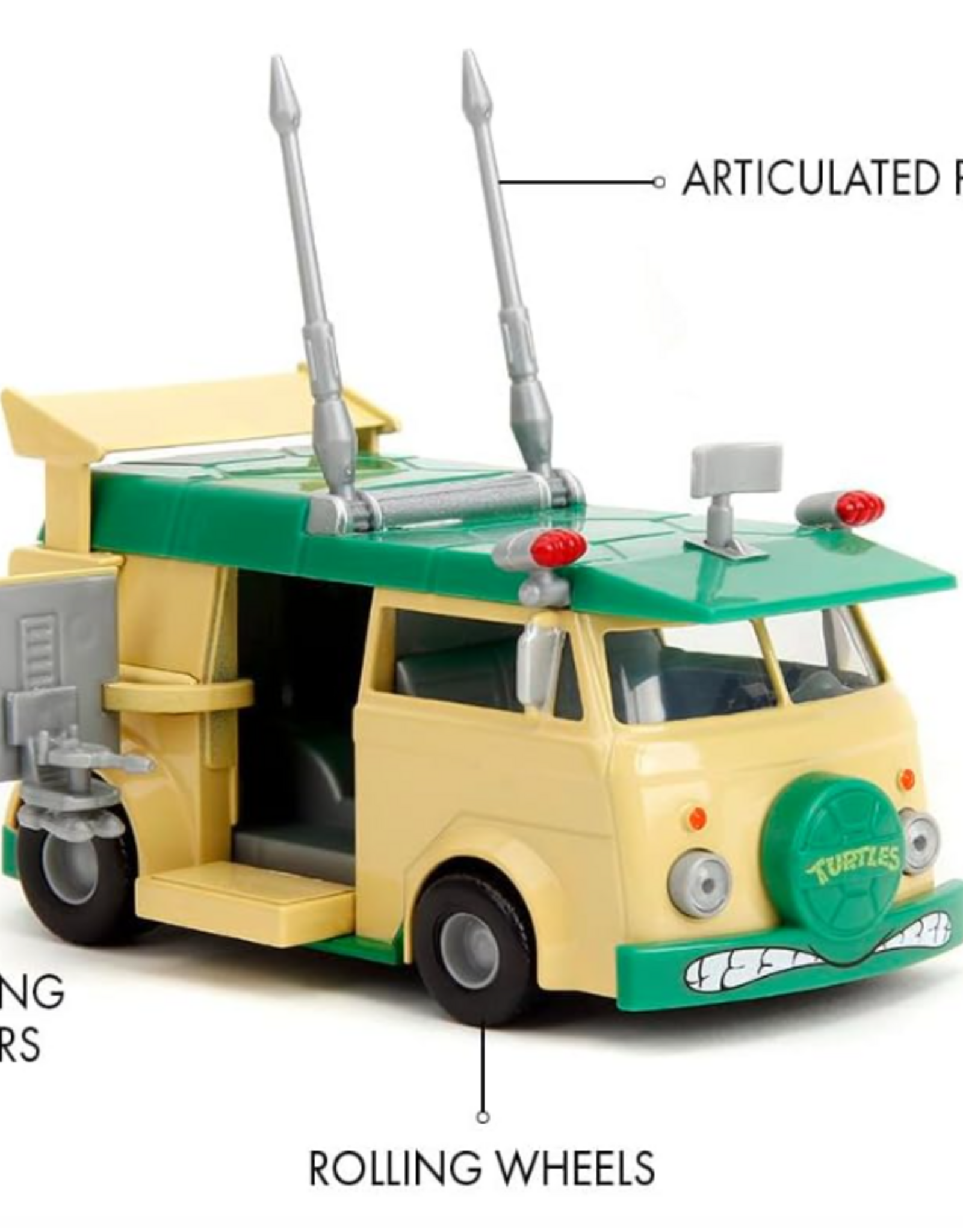 Jada Die Cast Pull Back TMN Turtle Party Wagon 5" LTD
