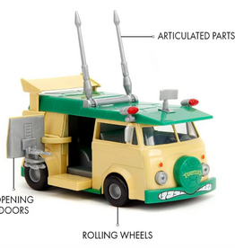 Jada Die Cast Pull Back TMN Turtle Party Wagon 5" LTD