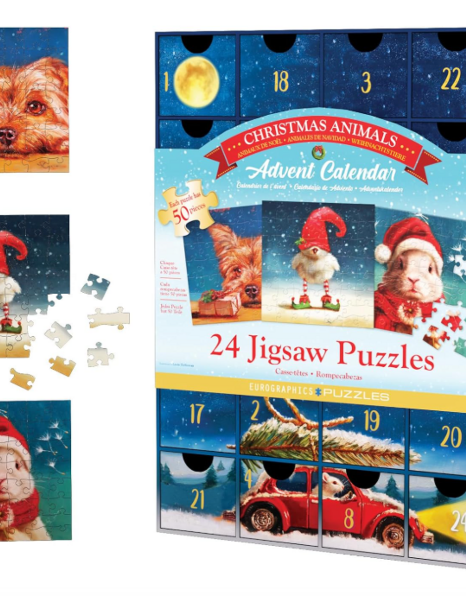 Eurographics Advent Calendar Animals - 24x50pc